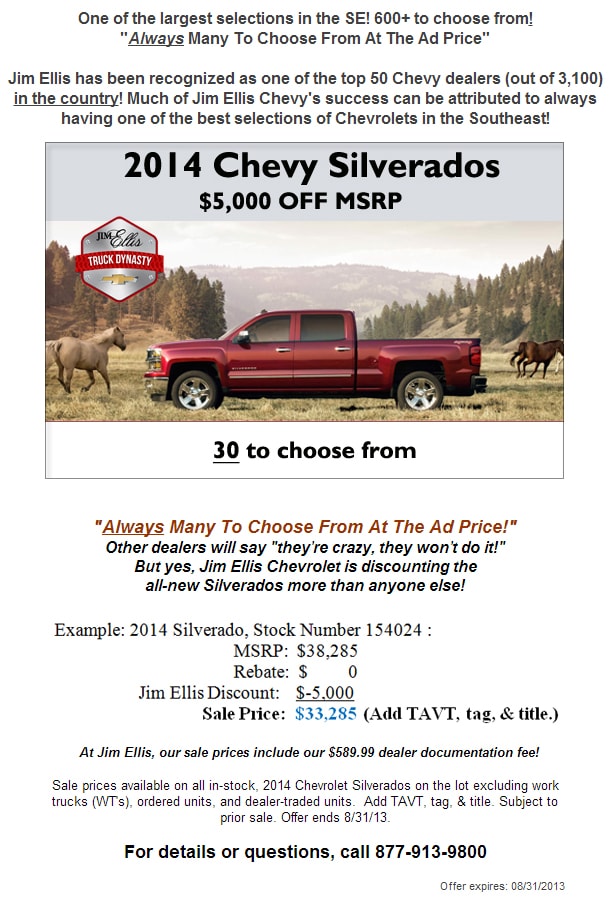 Jim Ellis Chevy Specials Jim Ellis Chevrolet Atlanta