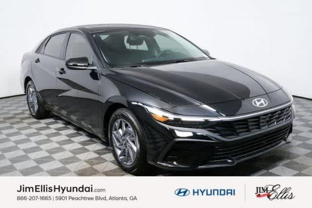 New 2026 Hyundai Elantra Hybrid Blue Sedan