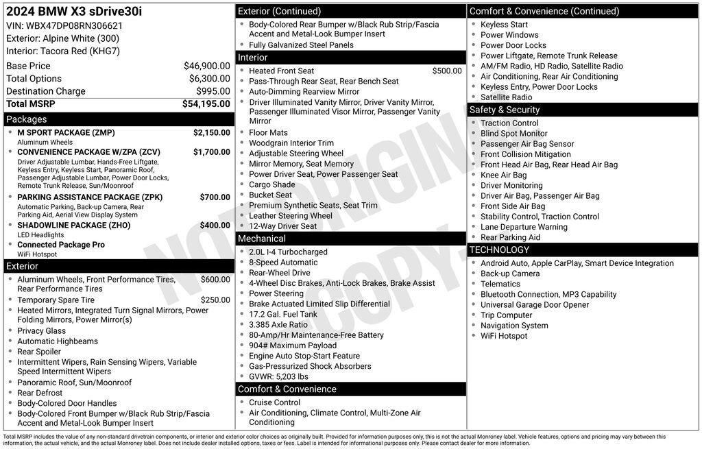 Used 2024 BMW X3 sDrive30i SUV