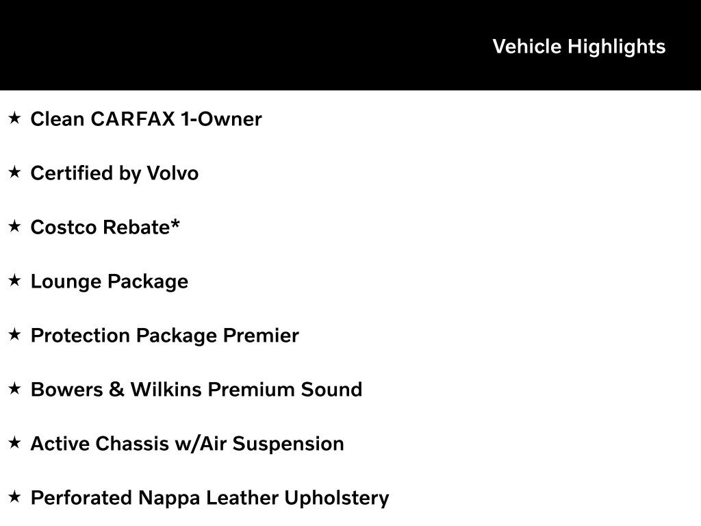 Certified 2024 Volvo XC90 Recharge Plug-In Hybrid T8 Ultimate Bright 7-Seater SUV