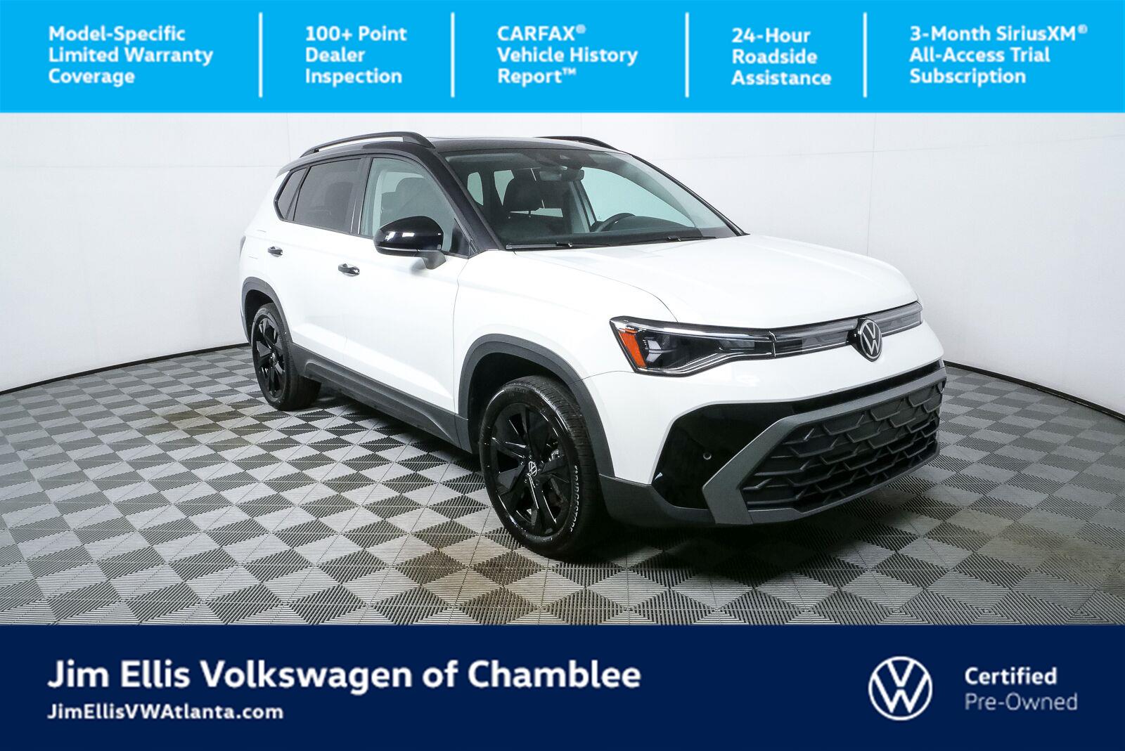 Certified 2025 Volkswagen Taos 1.5T SE Black SUV