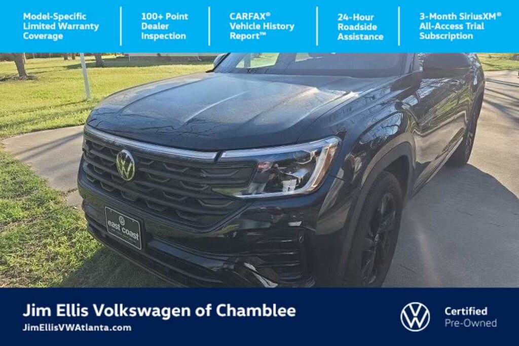 Certified 2025 Volkswagen Atlas Cross Sport 2.0T SEL R-Line Black SUV