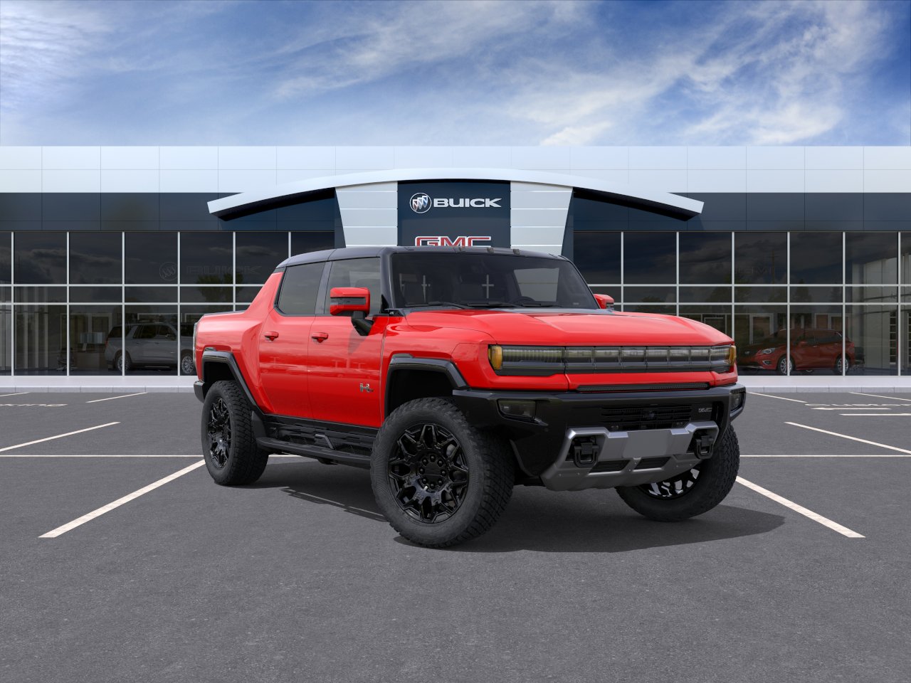 Solar Orange 2025 GMC Hummer EV Pickup Pickup Truck All-Wheel Drive Automatic