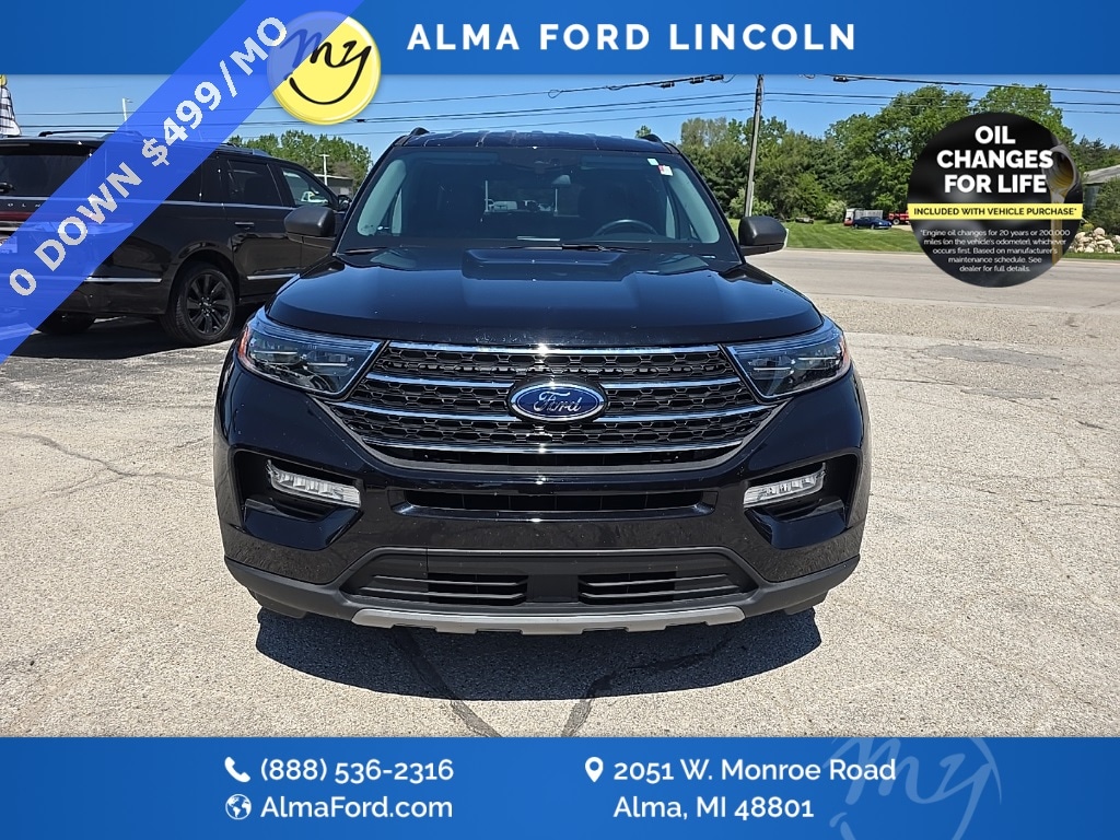 Used 2022 Ford Explorer XLT with VIN 1FMSK8DH4NGA90250 for sale in Alma, MI