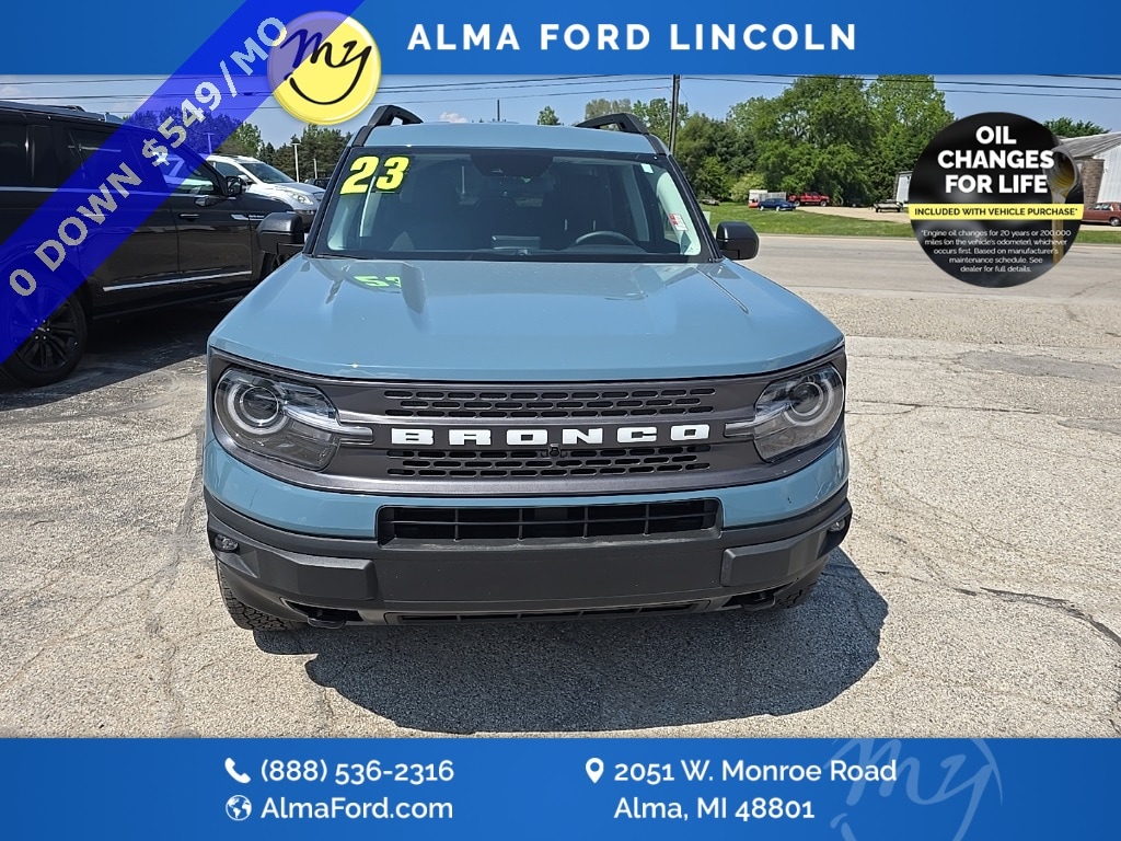 Used 2023 Ford Bronco Sport Badlands with VIN 3FMCR9D93PRE00012 for sale in Alma, MI