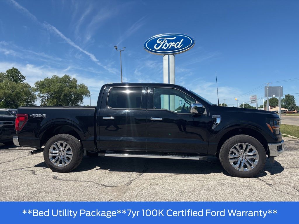 Black 2025 Ford F-150 XLT SuperCrew 4WD Pickup Truck Four-Wheel Drive Automatic