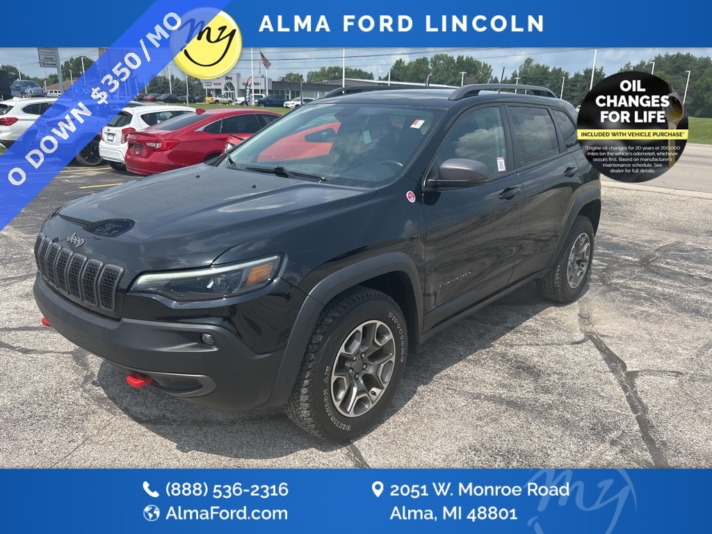 Used 2020 Jeep Cherokee Trailhawk with VIN 1C4PJMBX5LD527283 for sale in Alma, MI