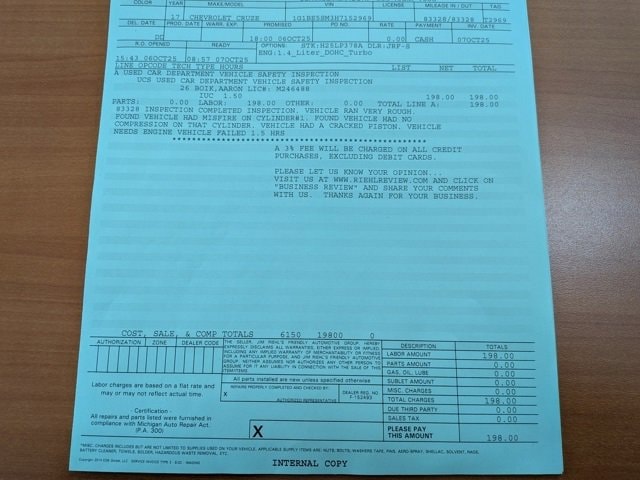 Used 2017 Chevrolet Cruze LT with VIN 1G1BE5SM3H7152969 for sale in Clinton Township, MI