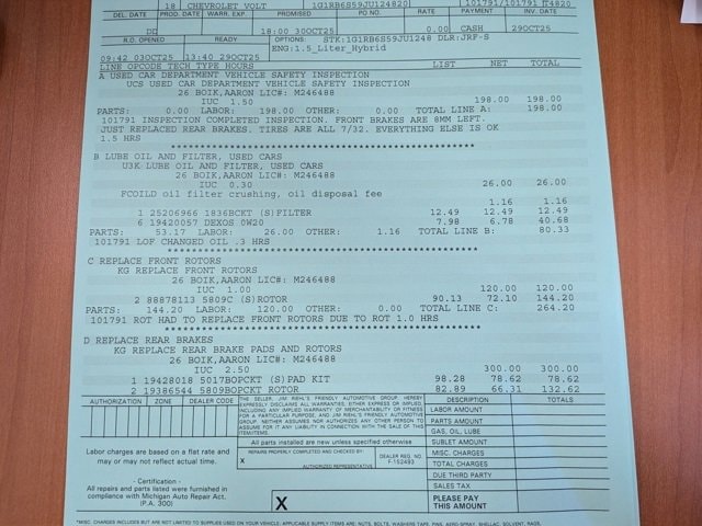 Used 2018 Chevrolet Volt Premier with VIN 1G1RB6S59JU124820 for sale in Clinton Township, MI