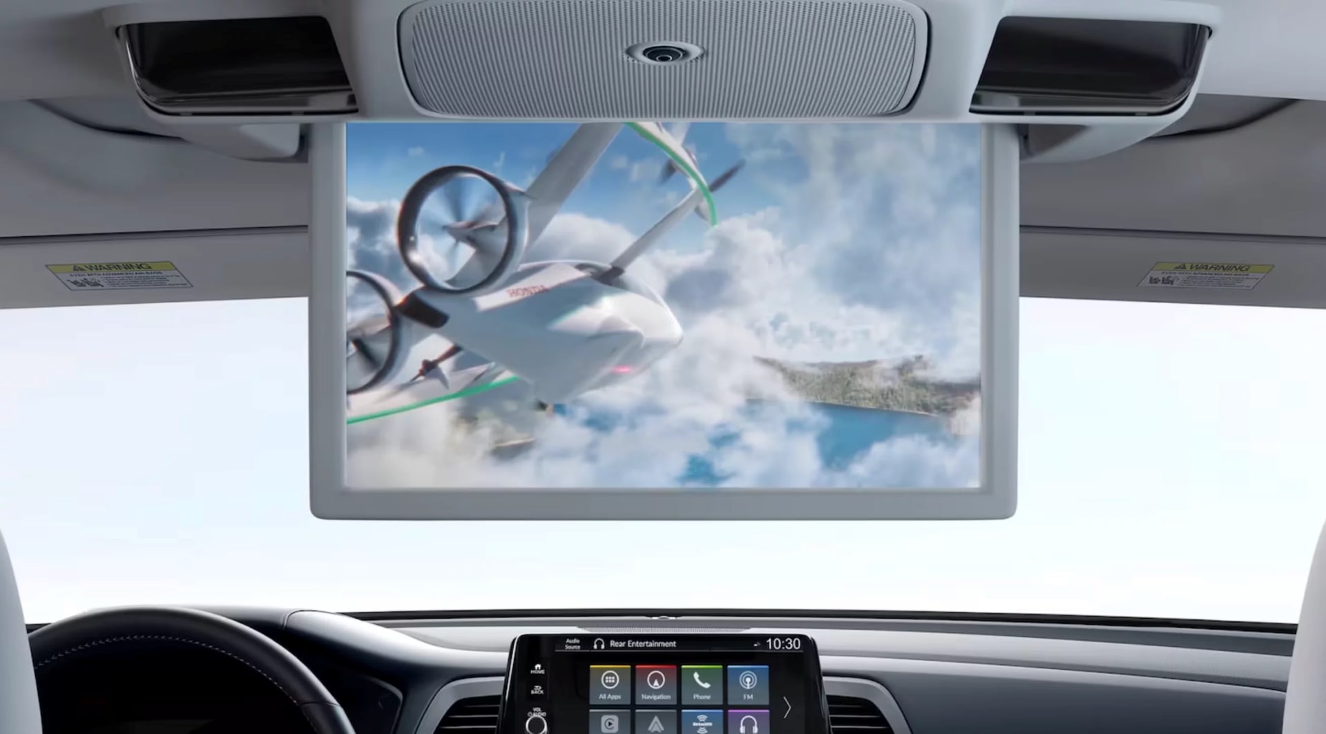 Honda Odyssey rear entertainment screen