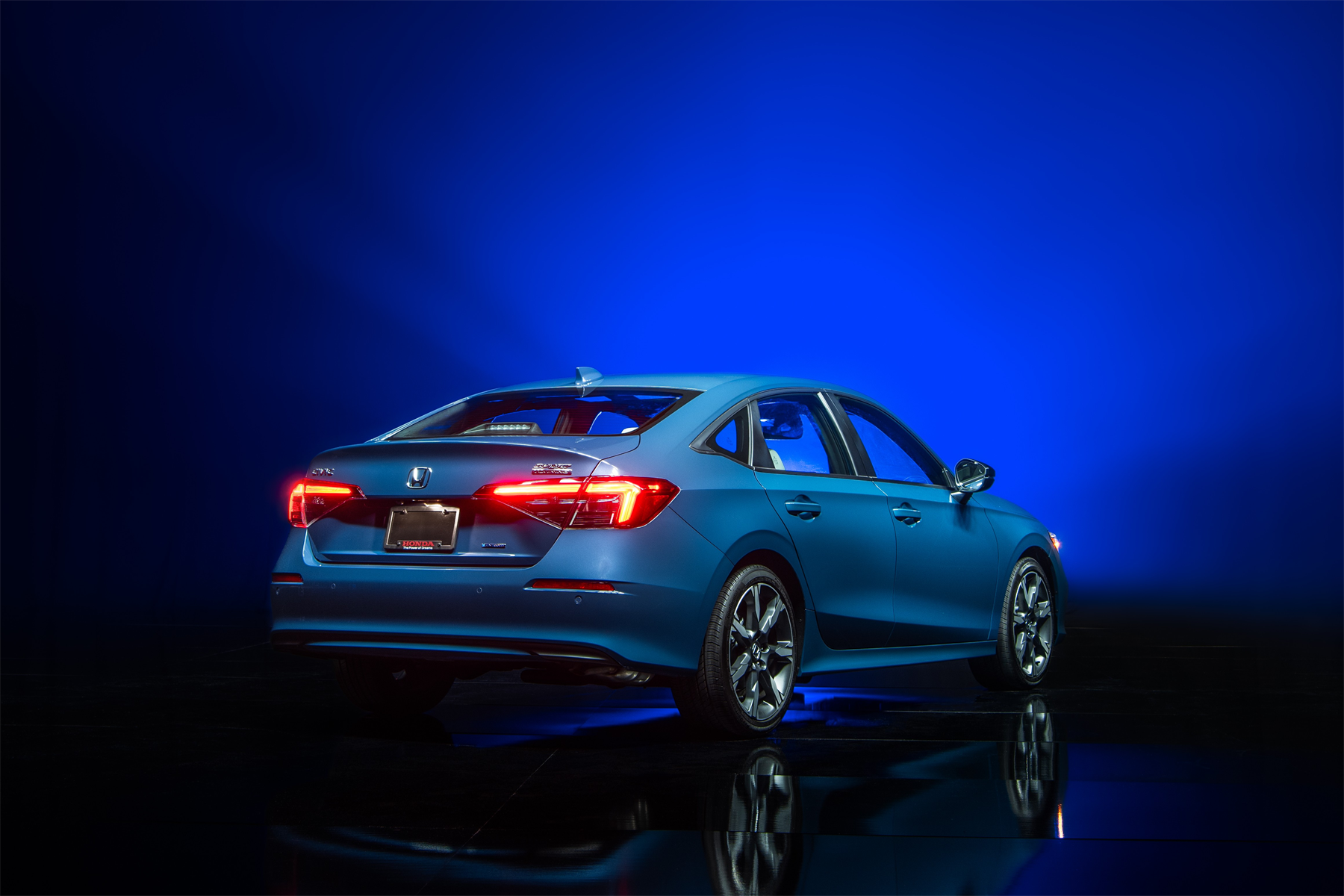 2026 Honda Civic Hybrid parked rear view