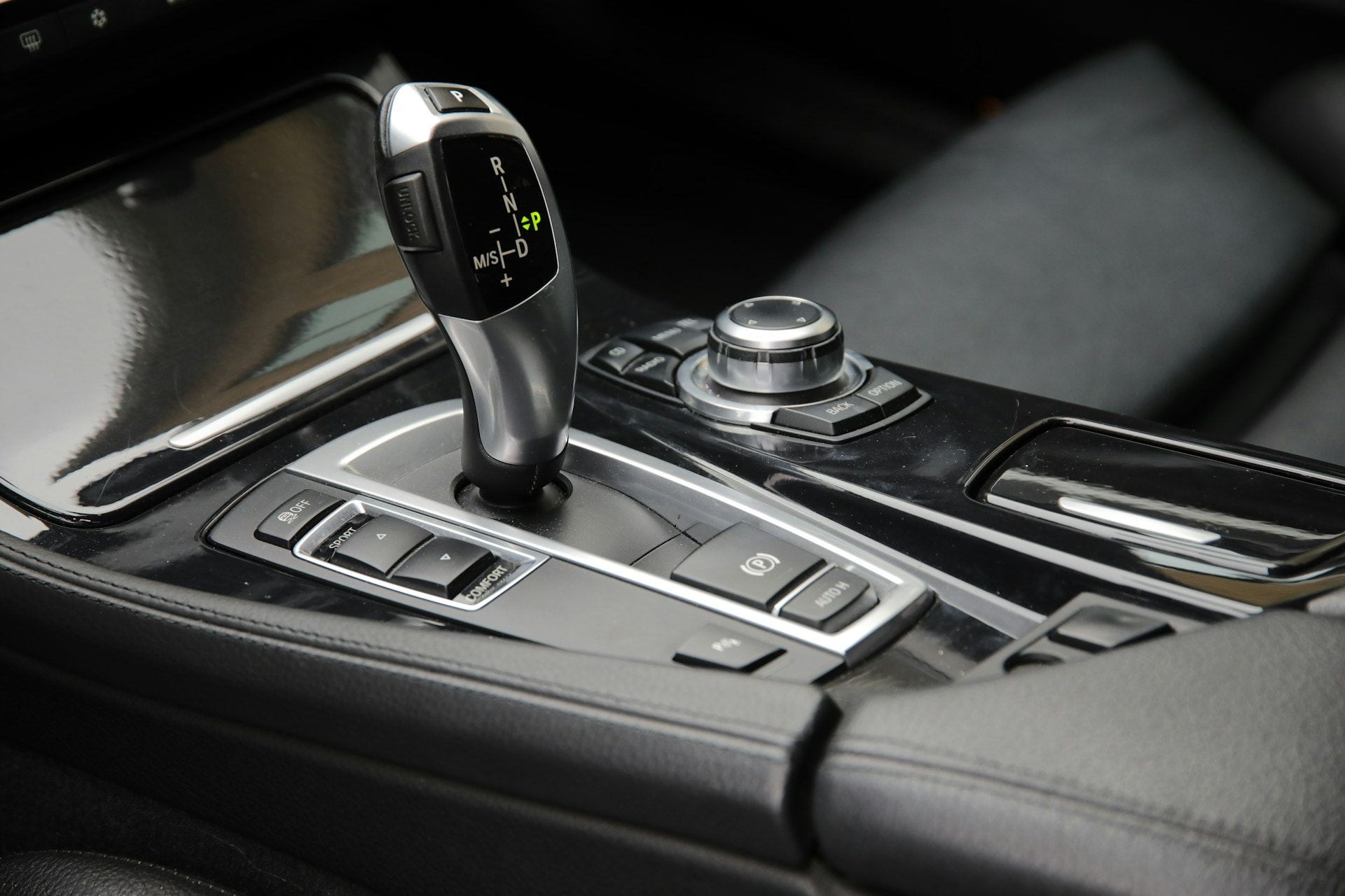 interior car detail with shifter