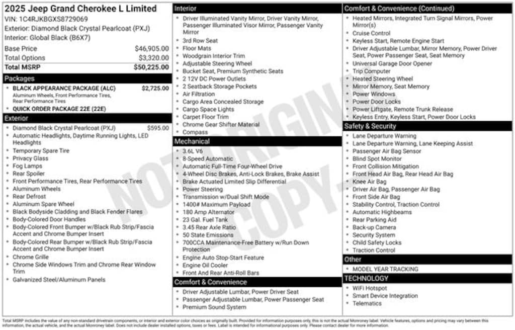 New 2025 Jeep Grand Cherokee L Limited Sport Utility