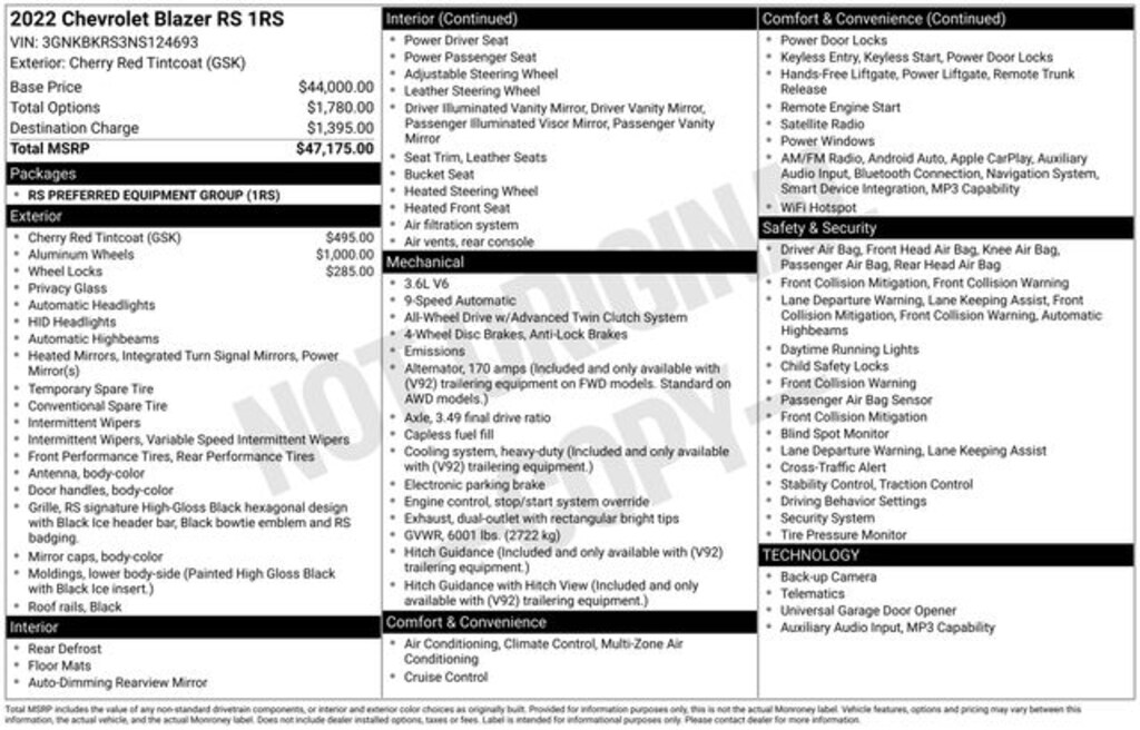 Used 2022 Chevrolet Blazer RS SUV