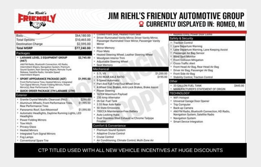 New 2026 Ram 1500 Laramie Pickup