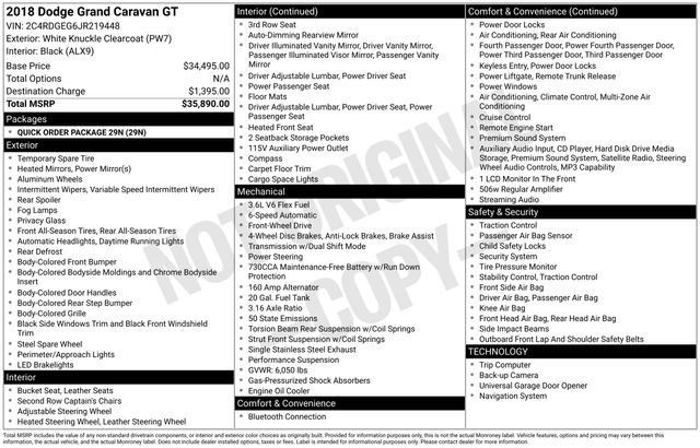 Used 2018 Dodge Grand Caravan GT with VIN 2C4RDGEG6JR219448 for sale in Washington, MI