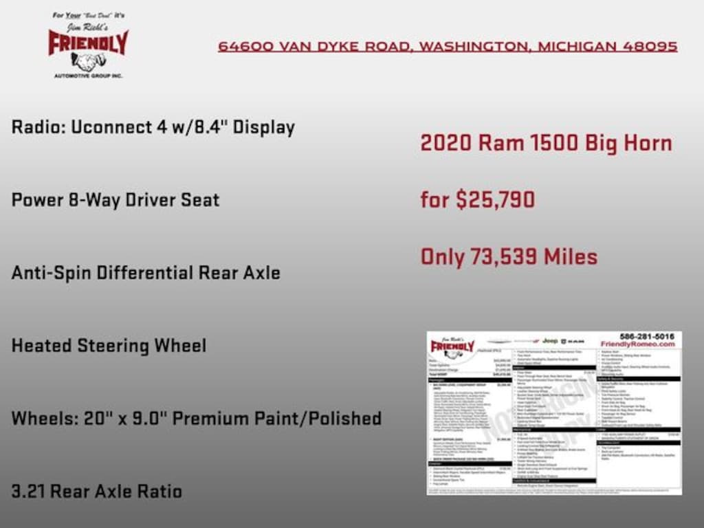 Used 2020 Ram 1500 Big Horn/Lone Star Truck Crew Cab