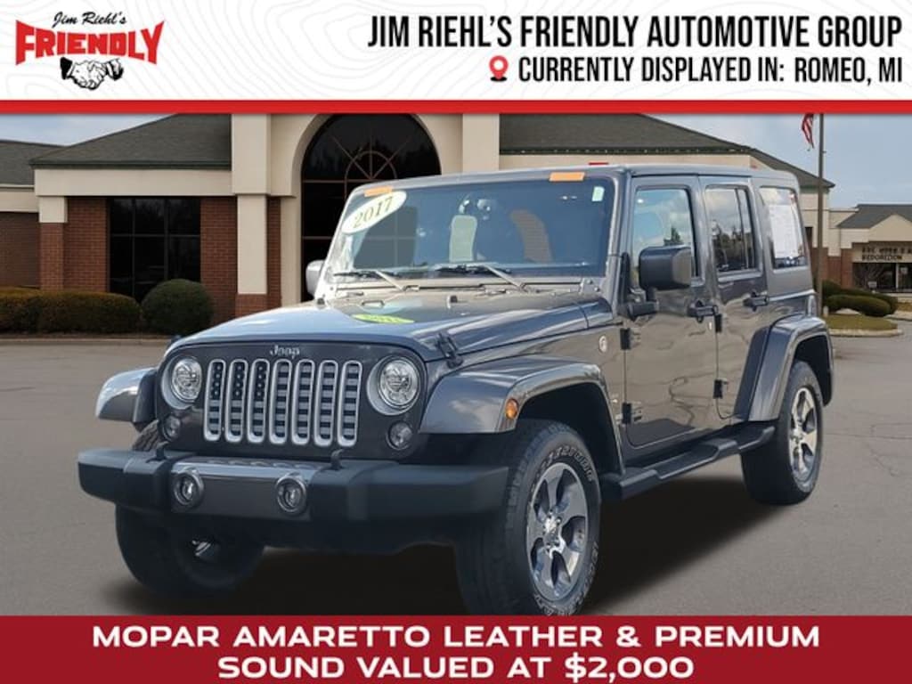 Used 2017 Jeep Wrangler JK Unlimited Sahara 4x4 SUV