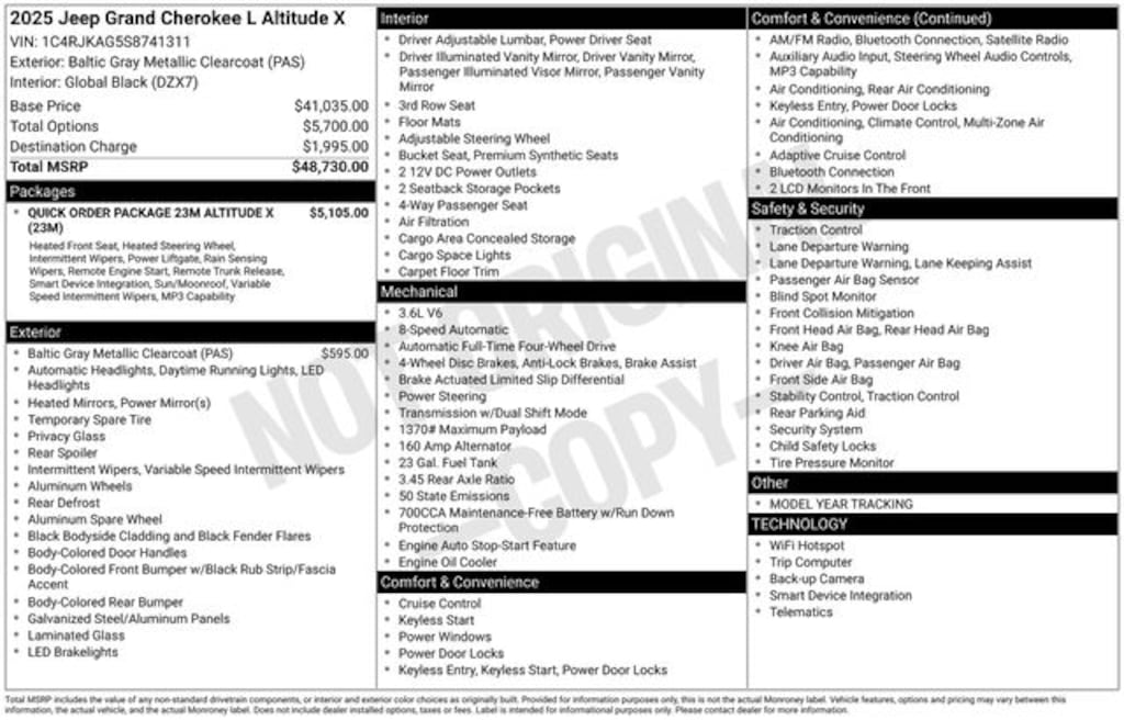 New 2025 Jeep Grand Cherokee L Laredo Sport Utility