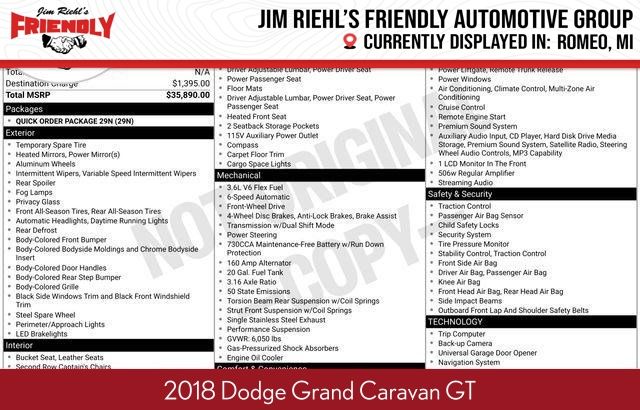 2018 Dodge Grand Caravan GT