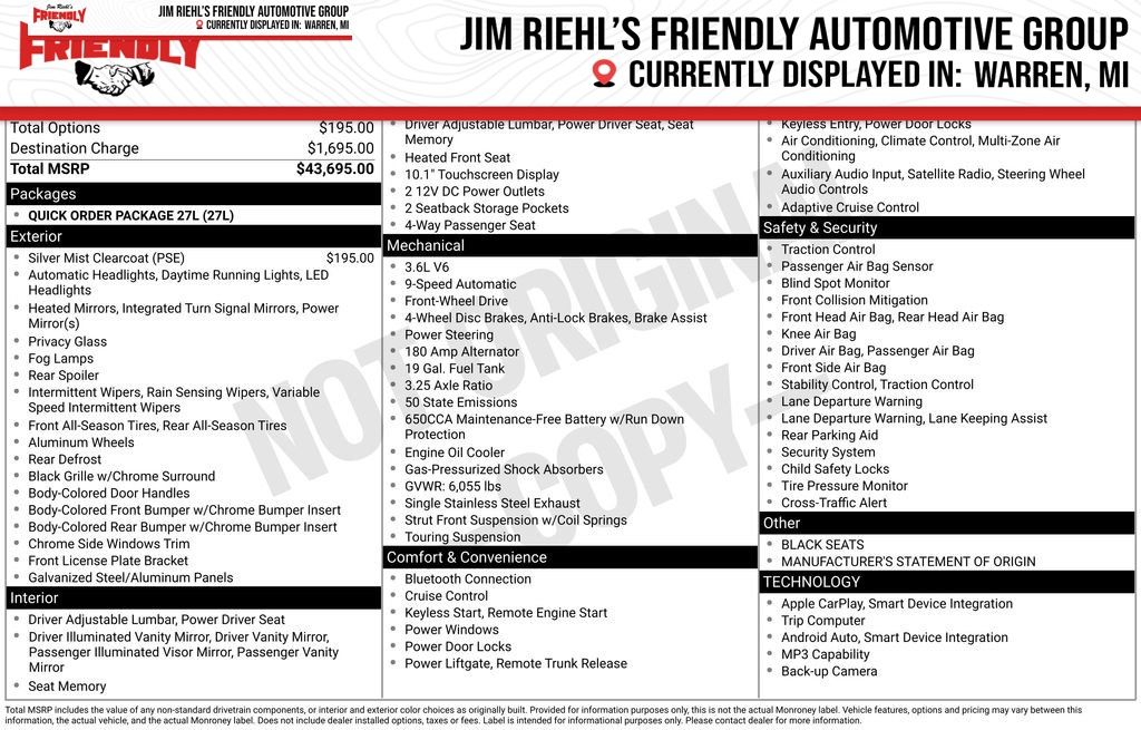 2024 Chrysler Pacifica Touring L's photo