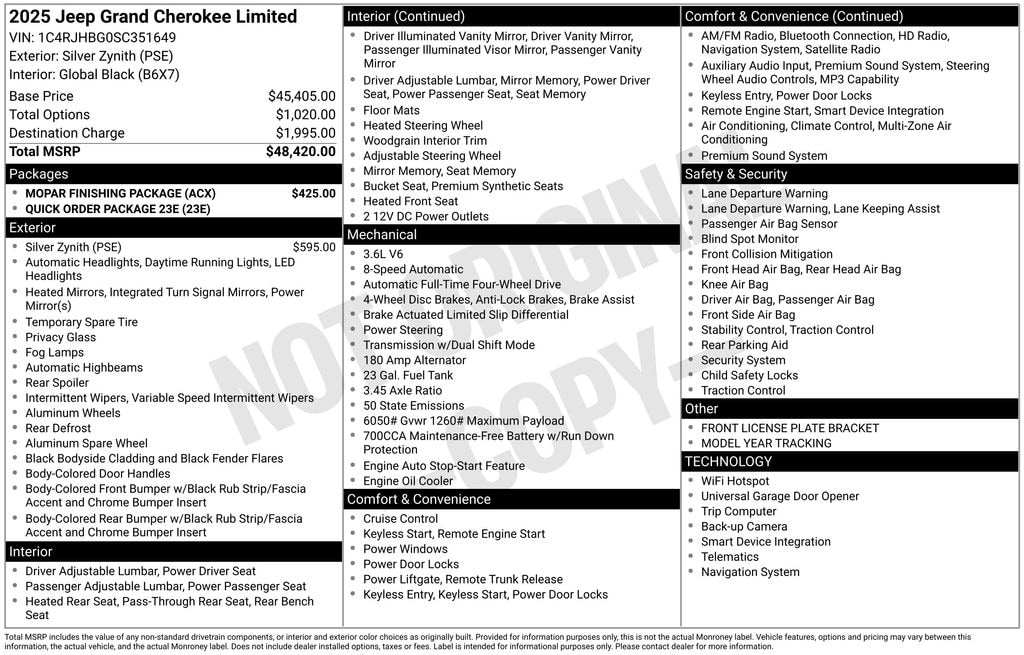 New 2025 Jeep Grand Cherokee Limited Sport Utility