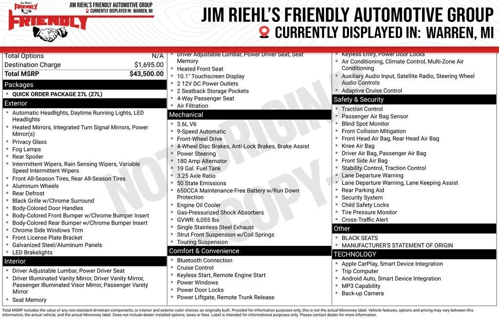 Used 2024 Chrysler Pacifica Touring L Van Passenger Van