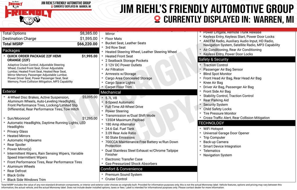 2023 Dodge Durango R/T Hemi Orange AWD's photo