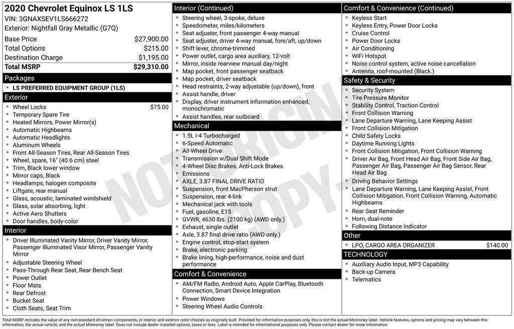 2020 Chevrolet Equinox LS