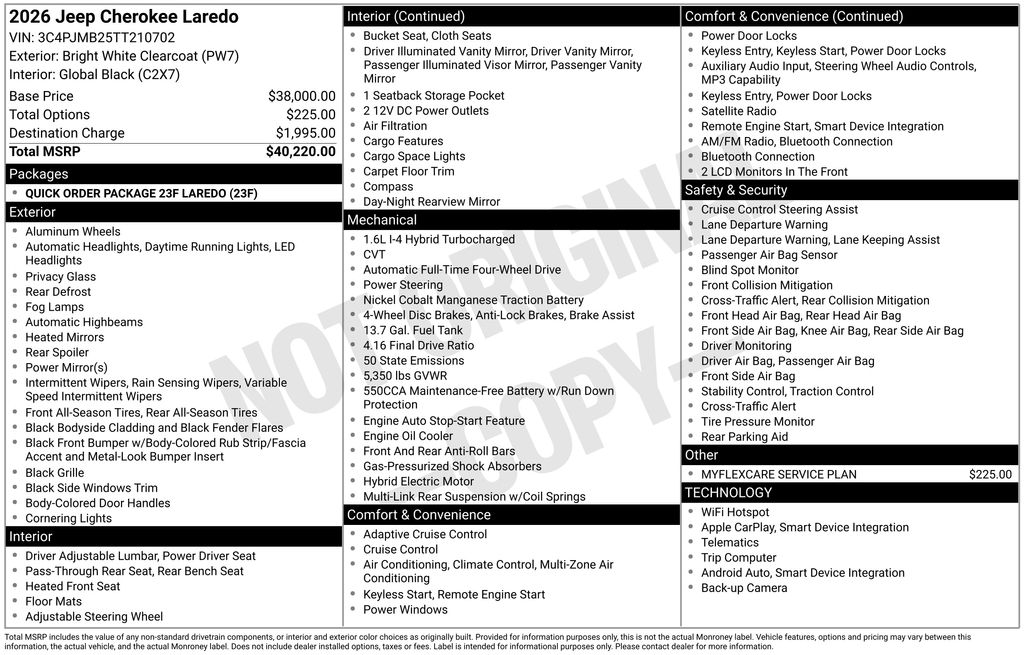 2026 Jeep Cherokee Laredo HEV 4X4's photo
