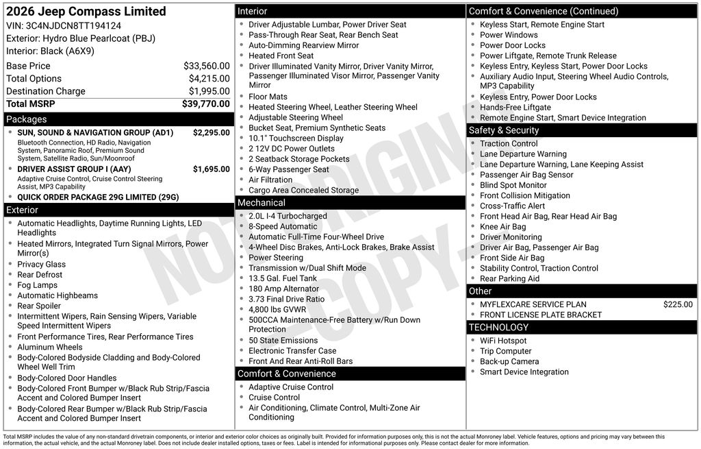 2026 Jeep Compass Limited 4X4's photo