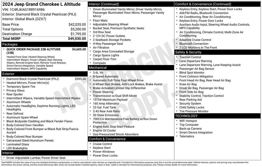 Used 2024 Jeep Grand Cherokee L Laredo SUV