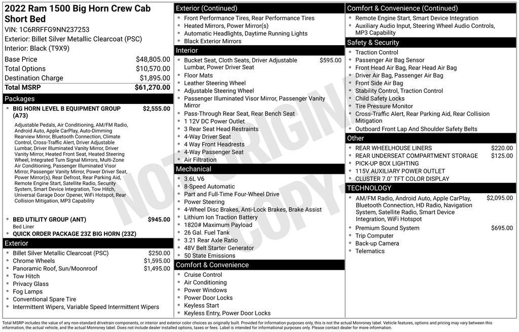 Used 2022 Ram 1500 Big Horn/Lone Star Truck Crew Cab