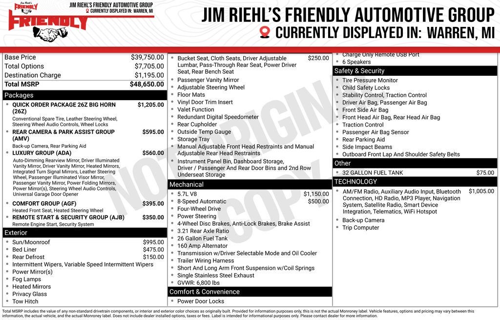 2015 RAM Ram 1500 Pickup Big Horn/Lone Star