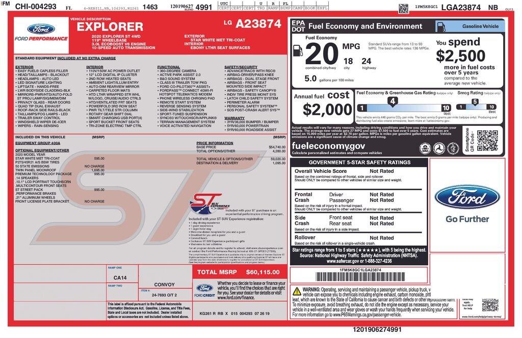 Used 2020 Ford Explorer ST ST 4WD