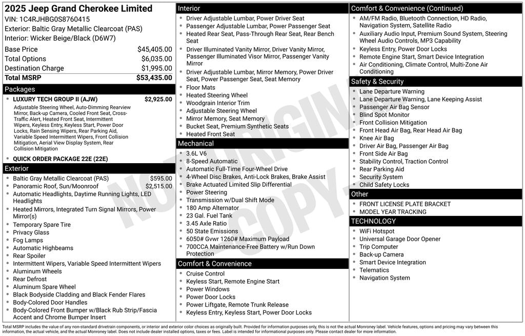 New 2025 Jeep Grand Cherokee Limited Sport Utility