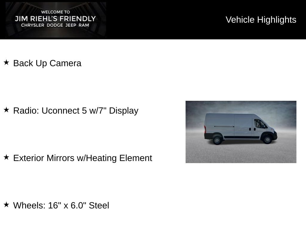 New 2026 Ram ProMaster 2500 High Roof Cargo Van