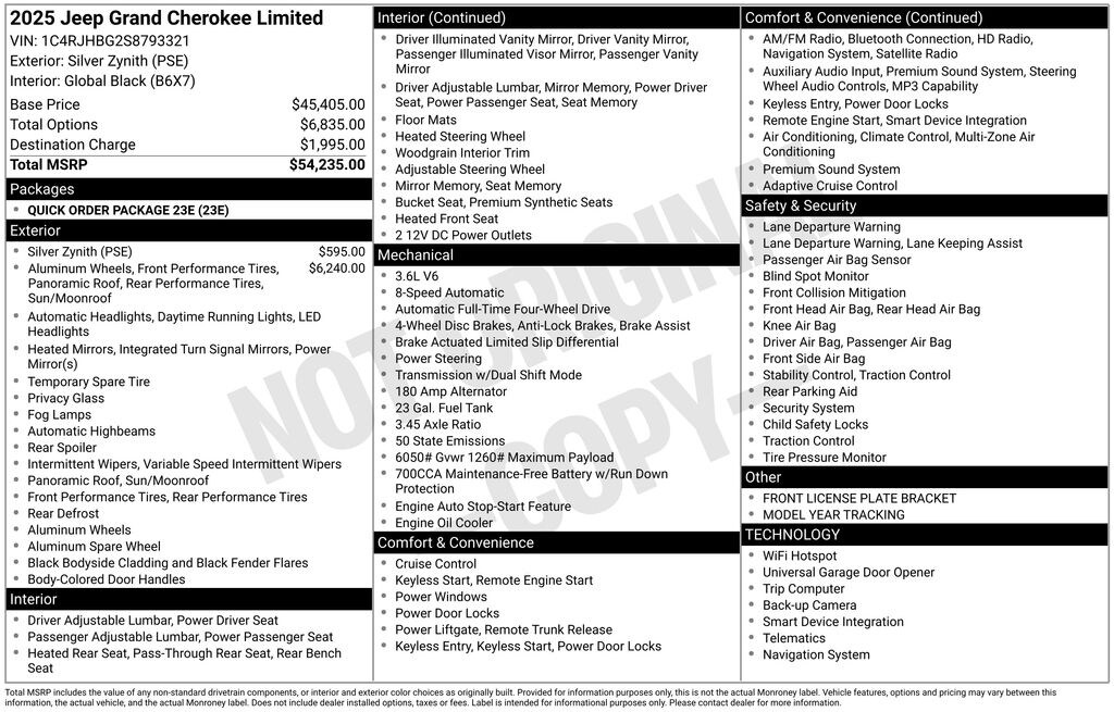 New 2025 Jeep Grand Cherokee Limited Sport Utility