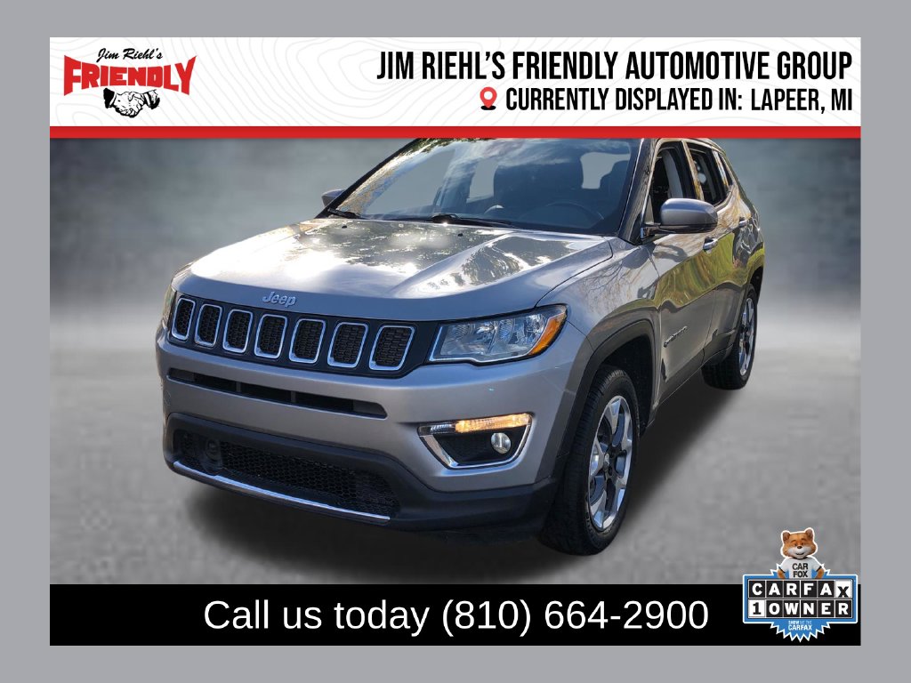 Used 2021 Jeep Compass Limited with VIN 3C4NJDCB1MT539808 for sale in Lapeer, MI