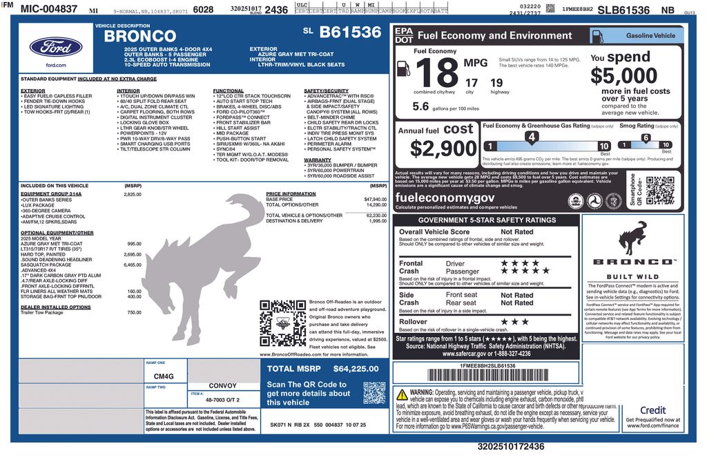 2025 Ford Bronco 4-Door Outer Banks's photo