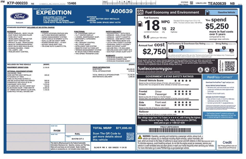 New 2026 Ford Expedition Active SUV