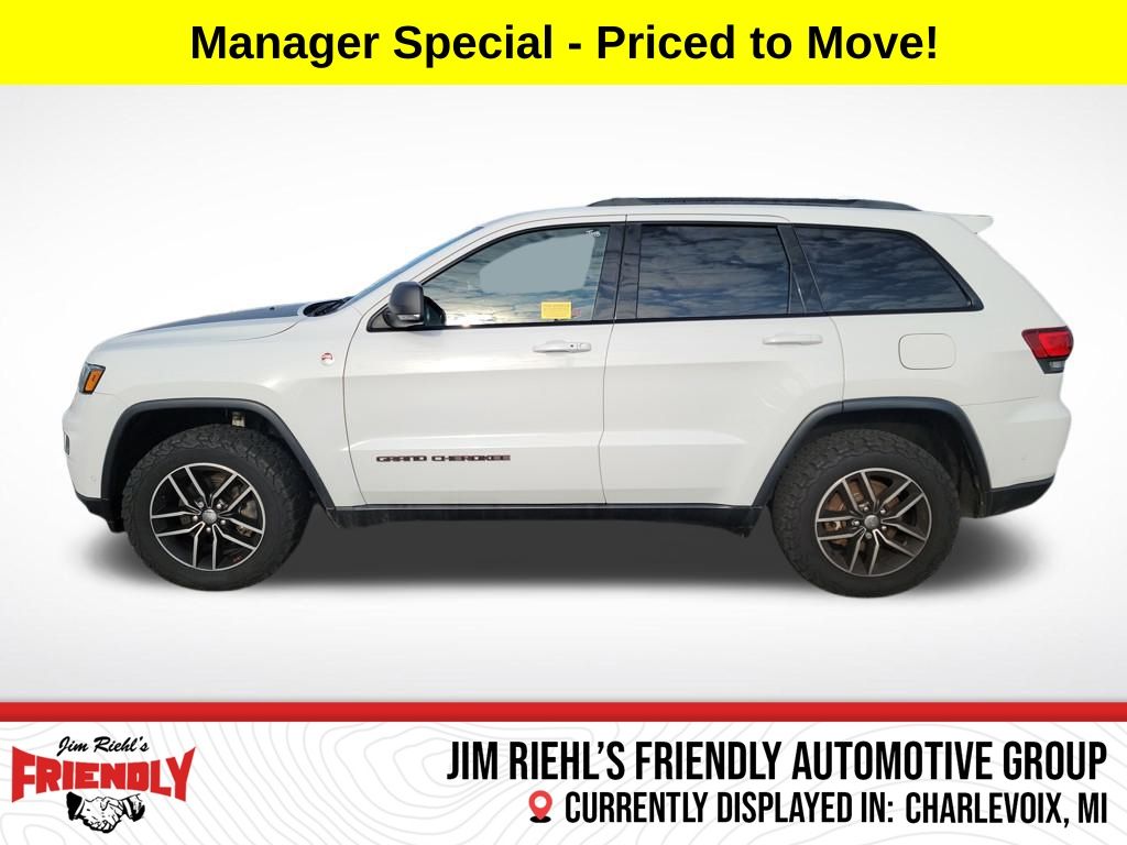 Used 2018 Jeep Grand Cherokee Trailhawk with VIN 1C4RJFLGXJC379864 for sale in Charlevoix, MI