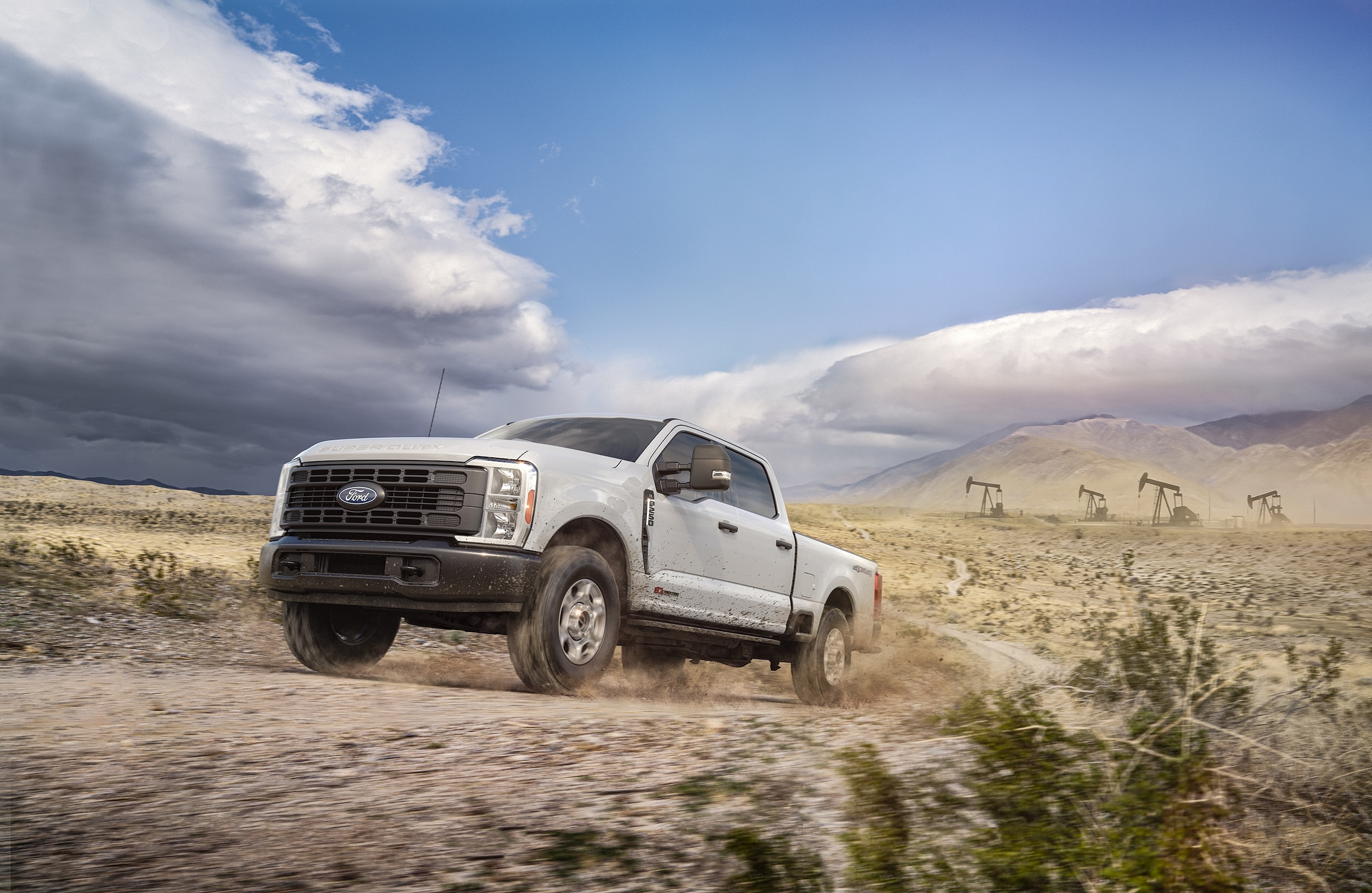 2027 Ford Super Duty truck in the desert