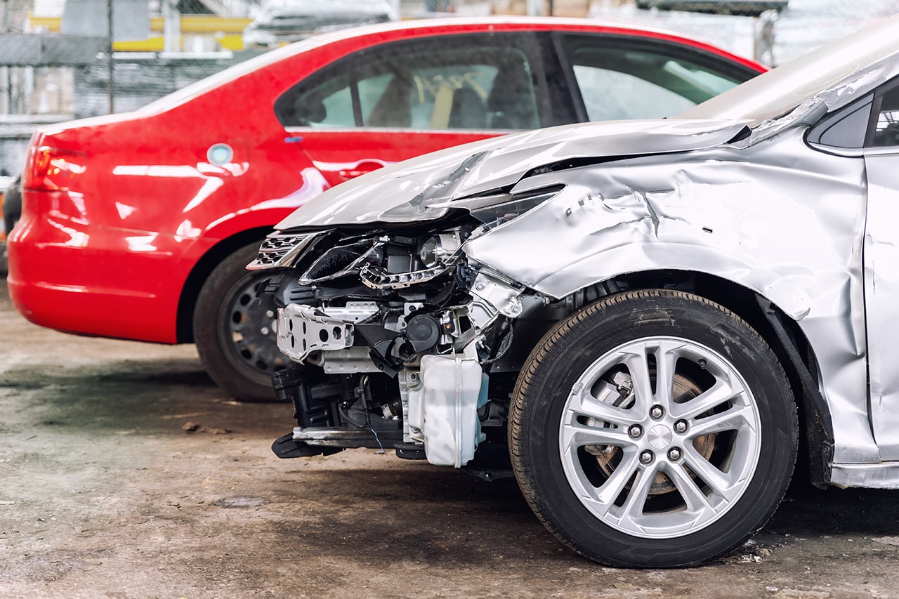 Salvage title car wrecked
