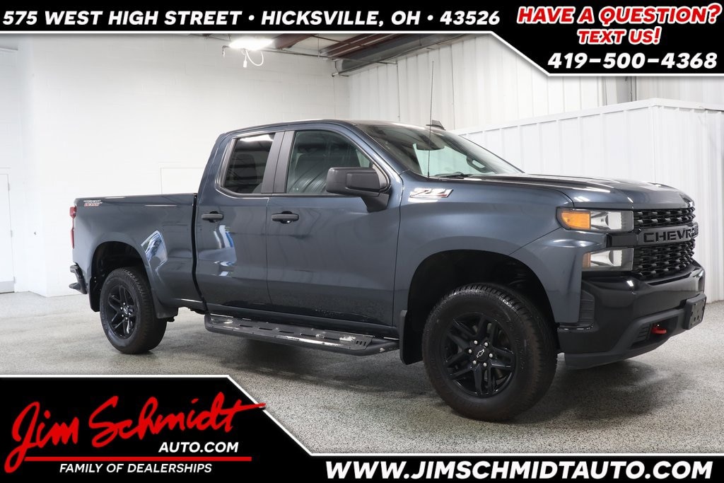 Used 2019 Chevrolet Silverado 1500 Custom Trail Boss Truck Double Cab