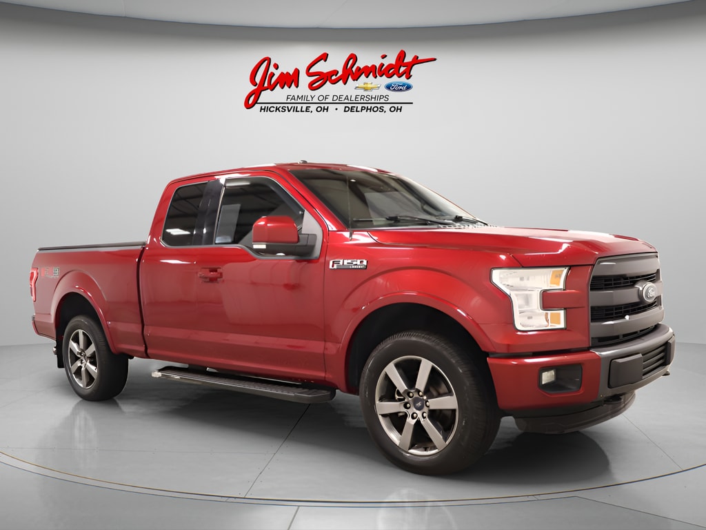 Used 2015 Ford F-150 Lariat with VIN 1FTFX1EF8FFA28577 for sale in Hicksville, OH