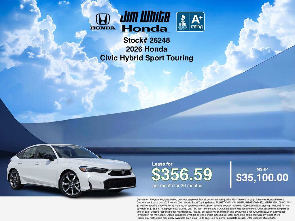 New 2026 Honda Civic Hybrid Sport Touring Hatchback