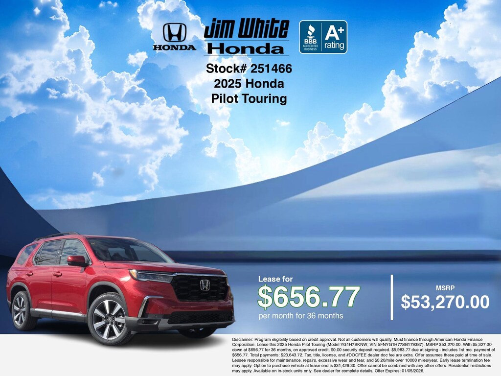 New 2025 Honda Pilot Touring SUV