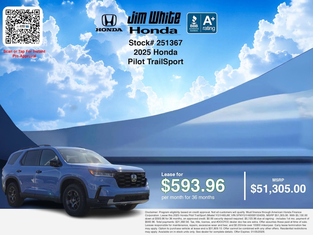 New 2025 Honda Pilot TrailSport SUV