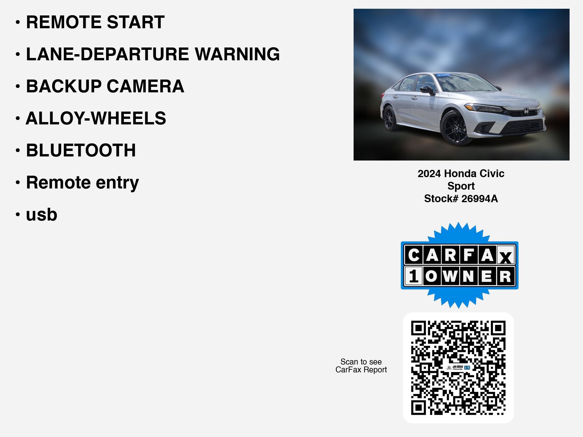 2024 Honda Civic Sport - Photo 7